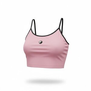 Urban Outfitters Pink Yin Yang Cropped Tank with Black Trim
